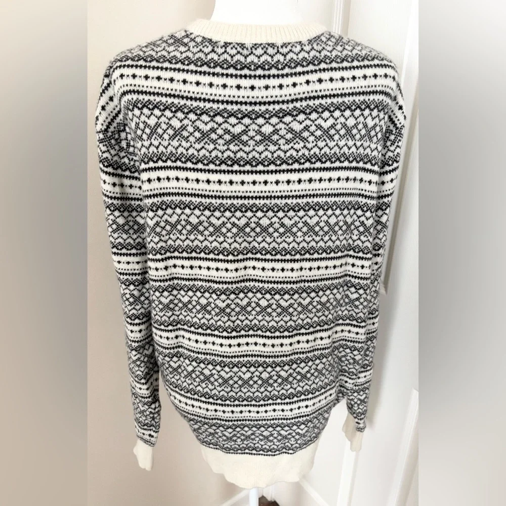 J. Crew Factory Men’s XXL Fair Isle Lambswool Blend Oversized Sweater